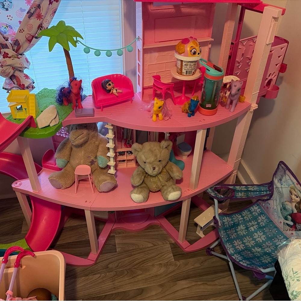 Mattel Pink Dollhouse with Accessories